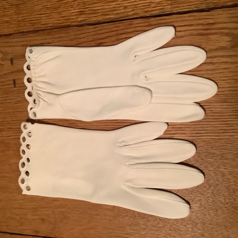 3 Pairs Vintage Gloves-Black, White & Gold